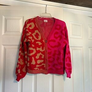 Vibrant Leopard Print Women's Cardigan